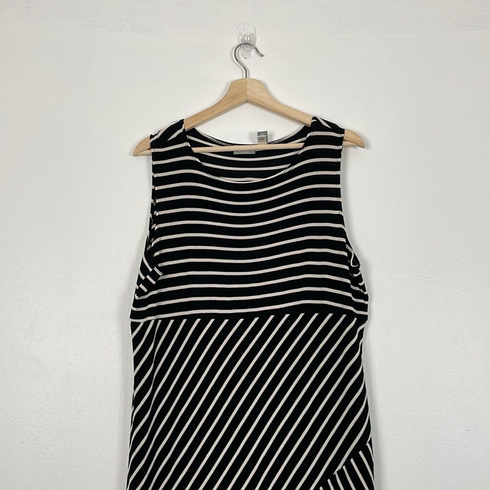 Travelers By Chico's Womens L Maxi Dress Sleeveless Slinky Stretch Striped Dress - Picture 5 of 11
